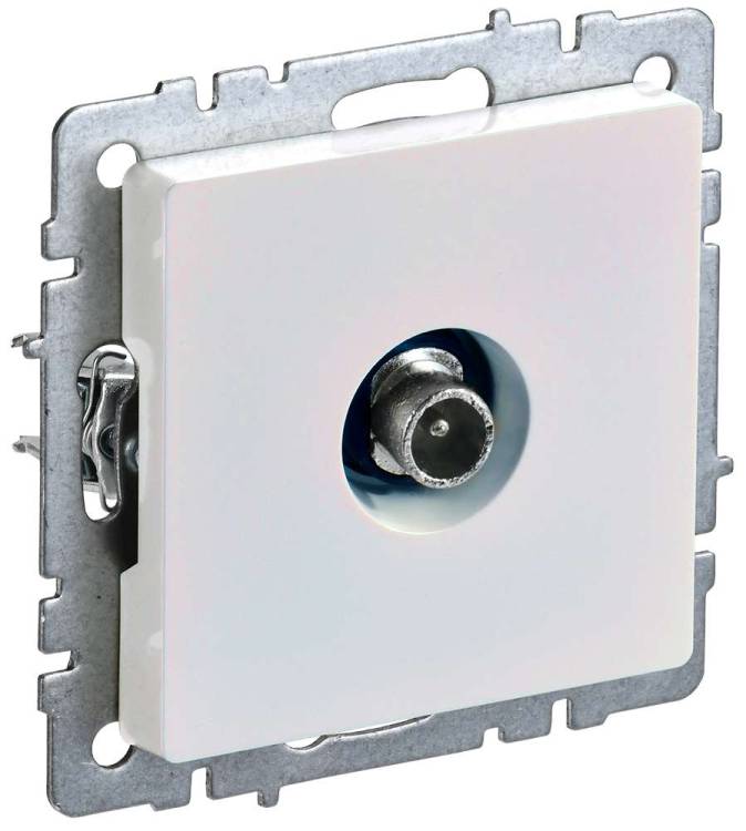 ТВ-розетка проходная IEK Brite BR-A10-P-K36 жемчуг