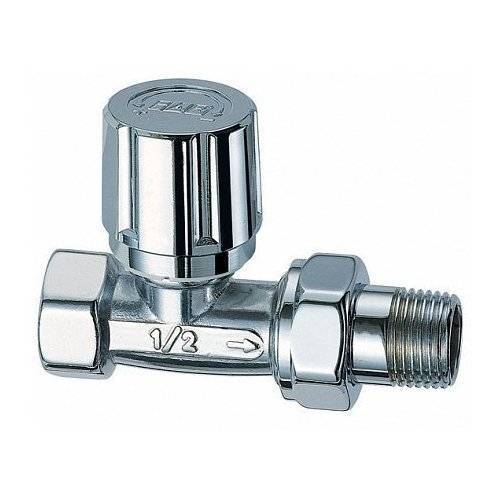 Вентиль FAR термостатный прямой 1/2 ВР, серебрянное покрытие , EPDM