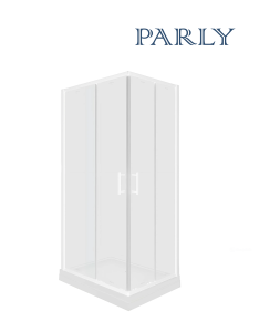 Душевой уголок Parly ZQ121F профиль белый, стекло матовое, 80x120x192