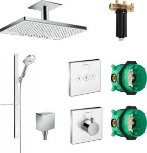 Душевой комплект Hansgrohe Rainmaker Select 460 (2 jet) 24004400 + 27648400 + 26455000 + 15734400 + 15736400