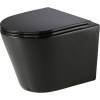Унитаз подвесной AQUAme AQM2001MB с крышкой-сиденьем микролифт, черный матовый