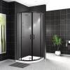 Душевой уголок BelBagno UNO-195-R-2-100-C-NERO черный фото 2