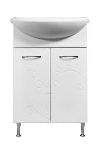 Тумба с раковиной Stella Polar Фантазия 55 SP-00000227 белый, раковина Уют 55