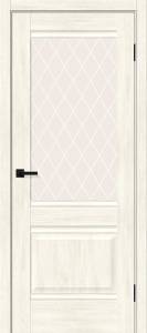 Межкомнатная дверь Остекленная Bravo Прима-3 153-0590 Полотоно Nordic Oak, Стекло White Сrystal 2000х800