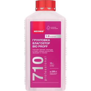 NEOMID ВЛАГОSTOP BIO PROFF грунт-влагоизолятор для наружных и внутренних работ, концентрат 1:9 (1л)