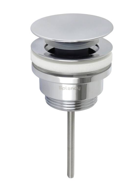 Донный клапан Splendy AA3071URMCR универсальный, незапираемый, 1 1/4", хром