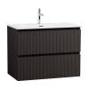 Тумба с раковиной BelBagno UNO-MINI 80 подвесная, Темно-Серый Матовый фото 2