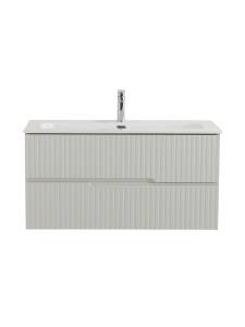 Тумба с раковиной Cezares Duet-N 100 серый жемчужный, раковина CZR-8073-100