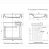 Раковина Uperwood Vission 45483000001 над стиральной машиной, белая глянцевая, 60x55 фото 3