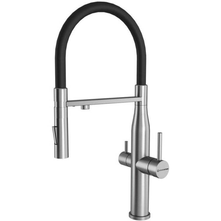 Смеситель для кухни Kuchenstern Elit-FE 407SS40 нержавеющая сталь