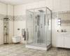 Душевая кабина Niagara Luxe NG-7711WBK 900x1200х2100 низкий поддон стенки БЕЛЫЕ БЕЗ КРЫШИ фото 2