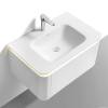 Тумба с раковиной Black&White U925.800 с LED подсветкой, молочный белый, 80x40x52 фото 2