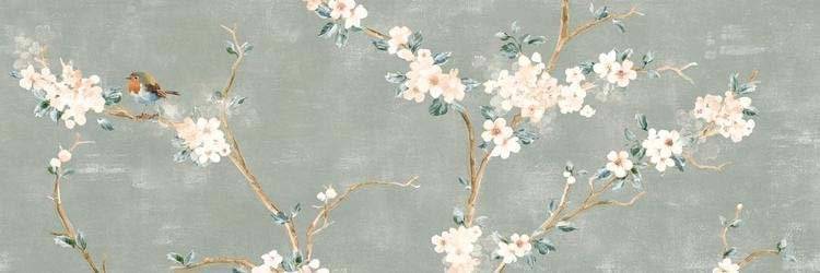 Керамогранит Ragno Mixed RA1N Decoro Fiore di Pesco Verde Touch A Rett 40x120