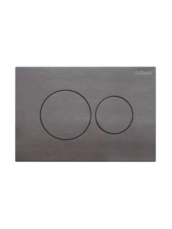 Кнопка смыва Cezares Pneumatic PN1-BTN-GM Оружейная сталь