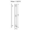 Полотенцесушитель электрический Ника Robe-1 120/10 RAL9016 правый тэн, белый матовый фото 2