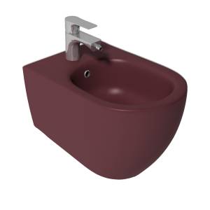 Биде подвесное Isvea Infinity 10NF41001SV-2R бордовое матовое