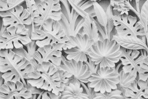 3D Фотообои Artegrafico «Объемные листья» BR-077 песок