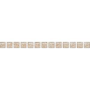 Бордюр Kerama Marazzi Ричмонд POF002 Карандаш Бисер Белый Золото 1.4x20