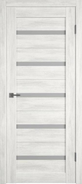 Межкомнатная дверь Владимирская Фабрика Дверей Atum 7 Nord Vellum стекло White Cloud 900x2000