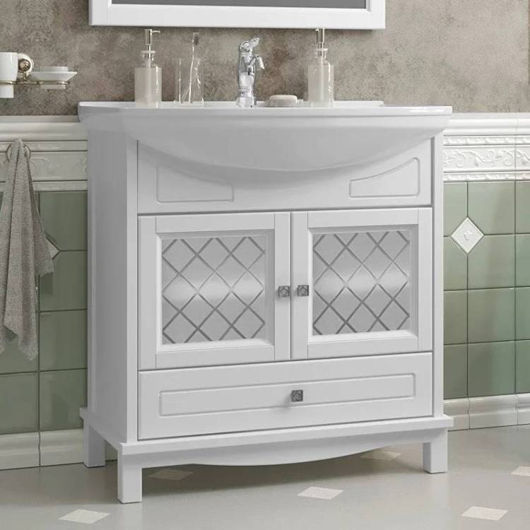 Тумба под раковину Opadiris Омега 75 белая матовая