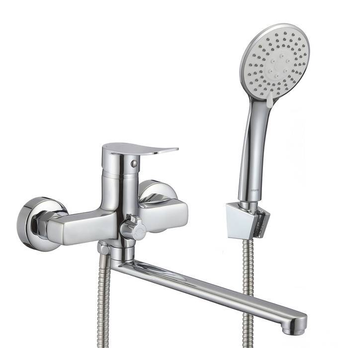 Смеситель для ванны Milardo Demi DEMSB02M02 с подвижным изливом, хром глянцевый