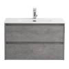 Тумба с раковиной Belbagno Kraft 39 KRAFT 39-800/390-2C-SO-CG 80x39x50 Cemento Grigio подвесная с двумя выкатными ящиками фото 2