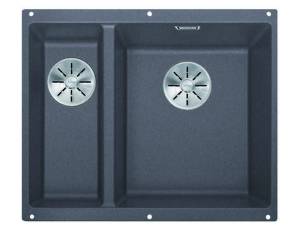 Мойка кухонная Blanco Subline 340/160-U 523559 темная скала