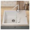 Мойка кухонная Uperwood Quartz UPD-03 3910202108 белая, 65x51 фото 3