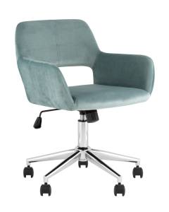 Кресло компьютерное Stool Group Ross ROSS CHROME VELVET Olive 61 велюр, серо-зеленый