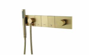 Смеситель для ванны и душа Boheme Zodiac 132-SYS-MG с ручным душем, Matt Gold