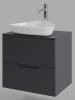 Тумба с раковиной Orange Line Li-60TugMDF+B07-500W графит матовый, 60 см фото 2