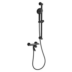 Смеситель для ванны Wonzon & Woghand WW-FE05L222-MB с душевым гарнитуром, черный матовый