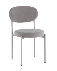 Стул Stool Group Бриф SN AV 477-C82-7004 велюр серый каркас светло-серый муар