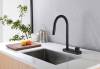 Смеситель для кухни Abber Wasser Kreis AF8114B с выдвижной лейкой, черный матовый фото 2