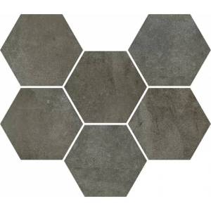Мозаика ColiseumGres Экспо 620110000174 Дарк Гексагон 25x29