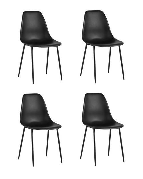 Набор из 4 стульев Stool Group Kon KONWIN CHAIR BLACK X4 черный