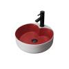 Раковина Gid Esfera 52237 N9013LS 40 см, бело-красная