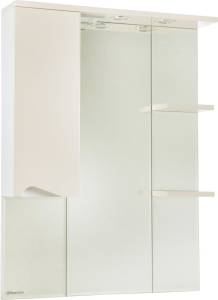 Зеркало Bellezza Эйфория 80 L бежевое, с подсветкой