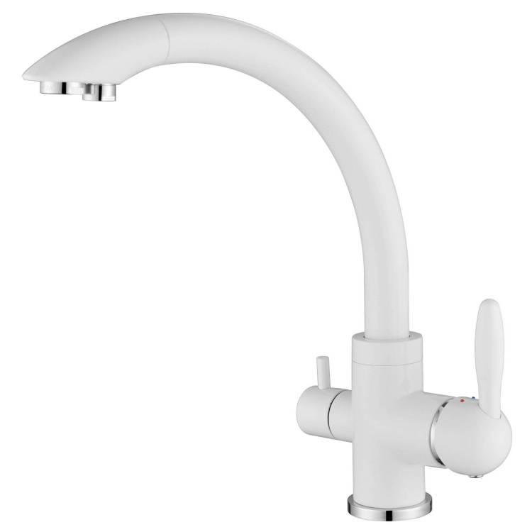 Смеситель для кухни Paulmark Essen Es213001-WH белый матовый