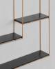 Полка навесная Stool Group Square FDC9684 g bl/m золотая, черный мрамор 50x10x50 фото 5