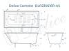 Чугунная ванна Delice Camelot DLR230616R-AS 180x80, с антискользящим покрытием, с отверстиями под ручки, без ножек фото 9