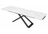 Стол Woodville Livorno 493164 Matt white marble sintered stone/black 180(260)x90x76 фото 8