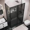 Душевой уголок Grossman Style 120.K33.05.1210.21.10 профиль черный матовый, стекло тонированное, 120x100x195 фото 3
