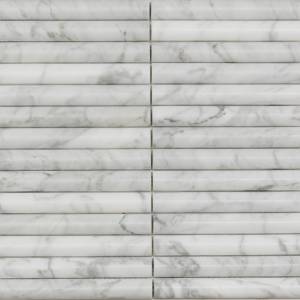 Мозаика Pixel Mosaic Венеция PIX342 Bianco Carrara Convex (2x15.1) 30x30.5