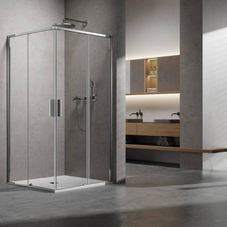 Душевой уголок Vincea Slim VSS-6SL9010CL профиль хром, стекло прозрачное, 100x90x200