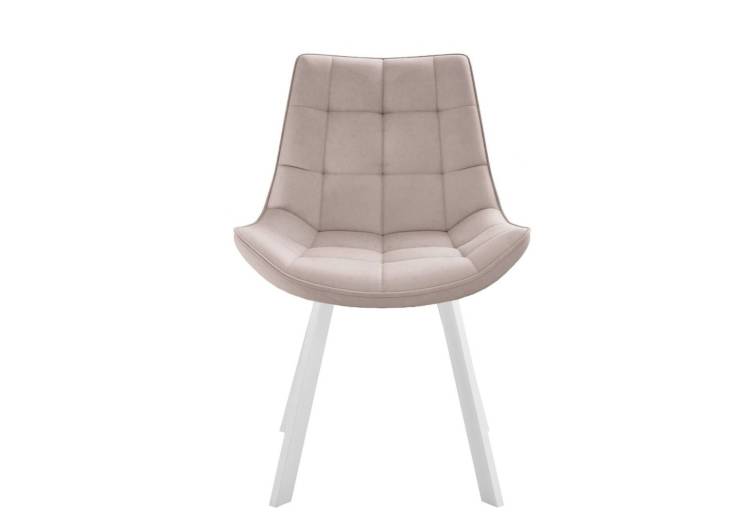Стул Дик DikLine 263 00-00066963 B03 BEIGE, ножки белые, поворотный
