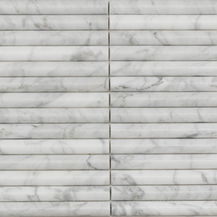 Мозаика Pixel Mosaic Венеция PIX342 Bianco Carrara Convex (2x15.1) 30x30.5