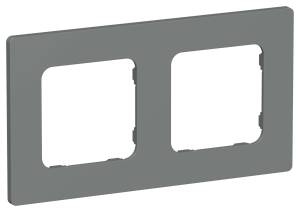 Рамка 2-постовая IEK Flite FI-M22-32-20-K80 мокрый асфальт