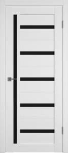 Межкомнатная дверь Владимирская Фабрика Дверей Atum 18 Snow стекло Black Gloss 800x2000
