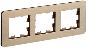 Рамка 3-постовая IEK Brite BR-M32-M-21-K37 шампань